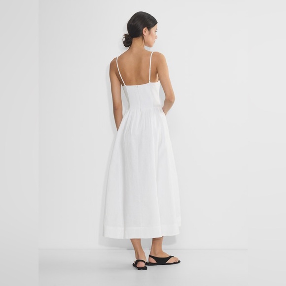 Babaton Technique 100% Linen white princess Dress from Aritzia US6 - Picture 5 of 13